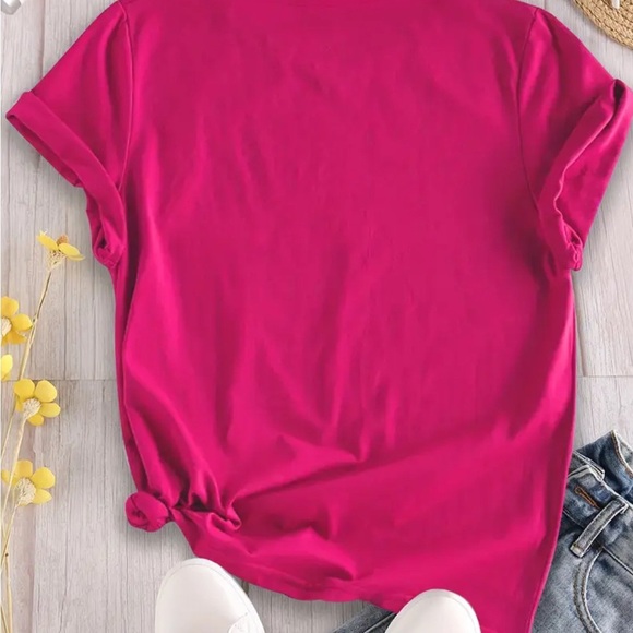 Cherry and leopard graphic tee  rose red new size large - Picture 2 of 6